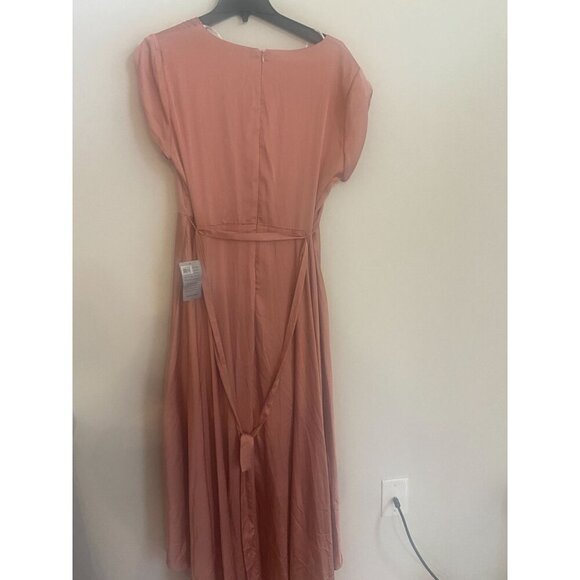 Lulus Fallen For You Rose Satin High-Low Maxi Dress - Picture 4 of 4